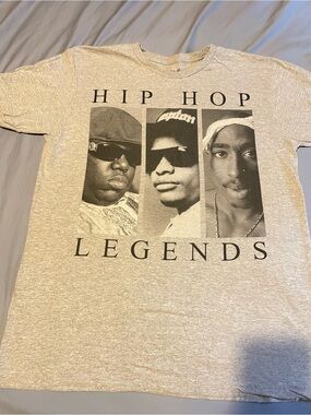 Hip Hop Legends Graphic Tee - Gray